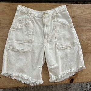 Free people cream shorts